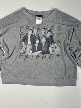 FRIENDS Gray Crewneck Sweatshirt with Cast Graphic